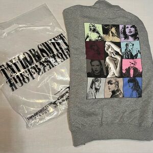 NEW Taylor Swift Eras Tour Gray Quarter Zip Pullover Sweatshirt-Small